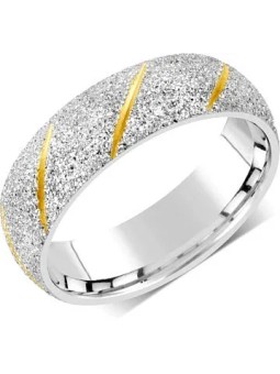 Silvego Fede nuziale da uomo e da donna in acciaio RRC22799 - Diametro: 53 mm unisex