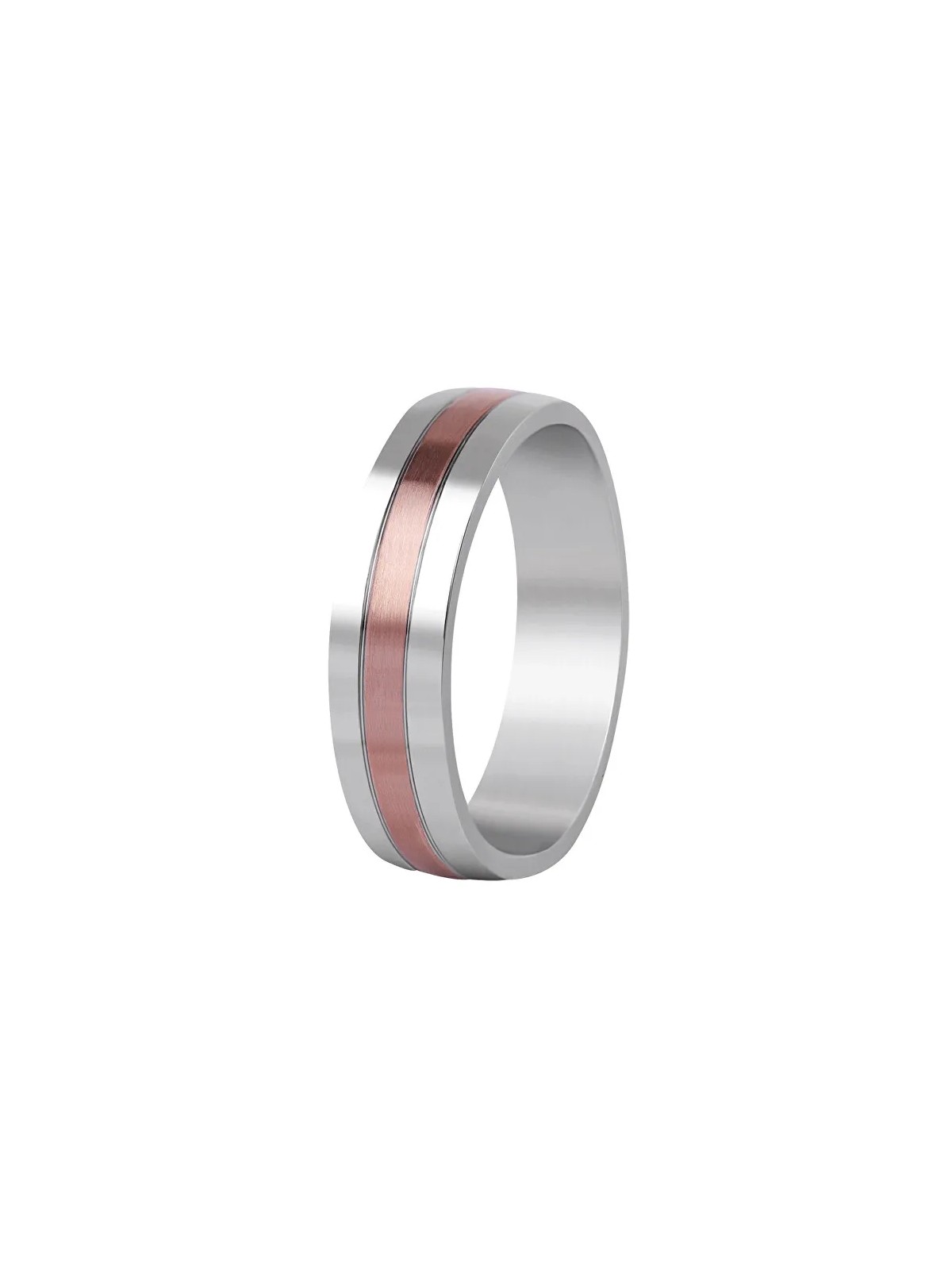 Beneto Exclusive Fede nuziale bicolore in acciaio SPP10 - Diametro: 60 mm unisex