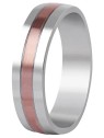 Beneto Exclusive Fede nuziale bicolore in acciaio SPP10 - Diametro: 60 mm unisex