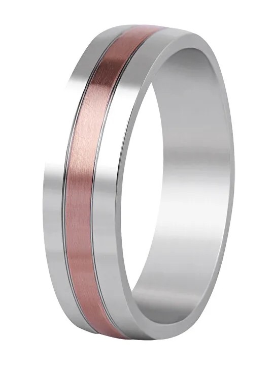 Beneto Exclusive Fede nuziale bicolore in acciaio SPP10 - Diametro: 58 mm unisex