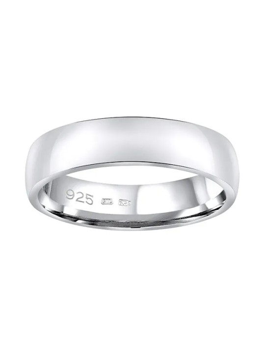 Silvego Fede nuziale in argento Poesia da uomo e da donna QRG4104M - Diametro: 49 mm unisex