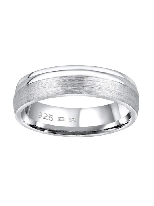 Silvego Fede nuziale in argento Amora per uomo e donna QRALP130M - Diametro: 51 mm unisex