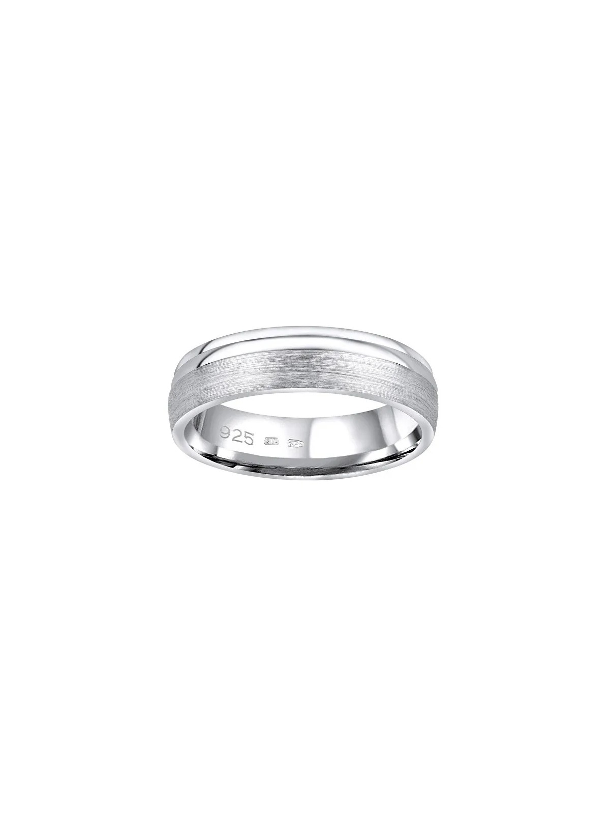 Silvego Fede nuziale in argento Amora per uomo e donna QRALP130M - Diametro: 51 mm unisex