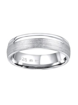 Silvego Fede nuziale in argento Amora per uomo e donna QRALP130M - Diametro: 56 mm unisex