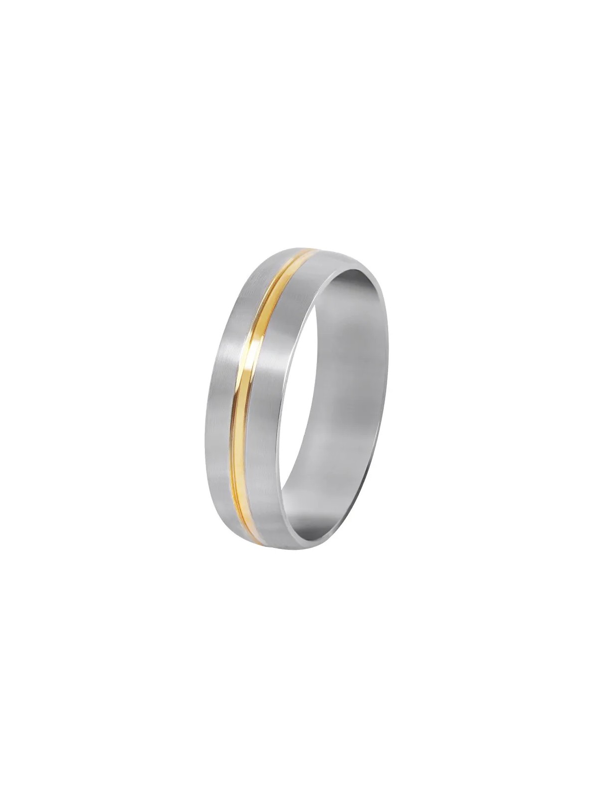 Troli Anello in acciaio con stristica dorata - Diametro: 70 mm unisex