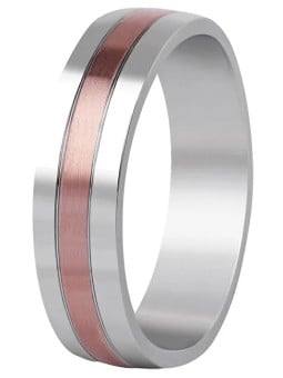 Beneto Exclusive Fede nuziale bicolore in acciaio SPP10 - Diametro: 70 mm unisex