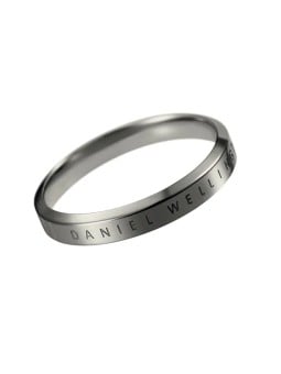 Daniel Wellington Anello originale antracite Classic DW00400 - Diametro: 58 mm unisex