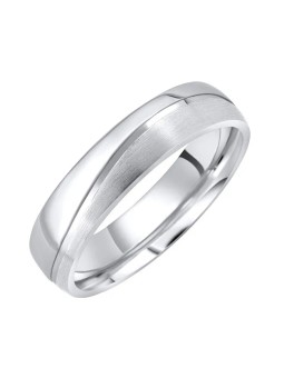 Silvego Fede nuziale in acciaio Glamis per uomo e donna RRC8453M - Diametro: 75 mm unisex