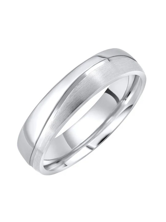 Silvego Fede nuziale in acciaio Glamis per uomo e donna RRC8453M - Diametro: 75 mm unisex