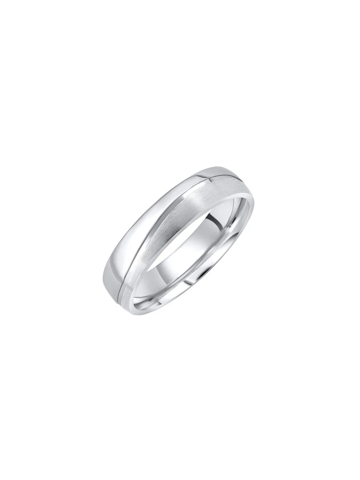 Silvego Fede nuziale in acciaio Glamis per uomo e donna RRC8453M - Diametro: 75 mm unisex