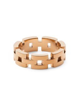 Daniel Wellington Anello placcato oro moda 3-Link DW0040096 - Diametro: 58 mm unisex
