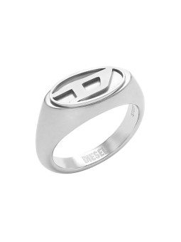 Diesel Anello in acciaio fashion con logo DX1475040 - Diametro: 50 mm unisex