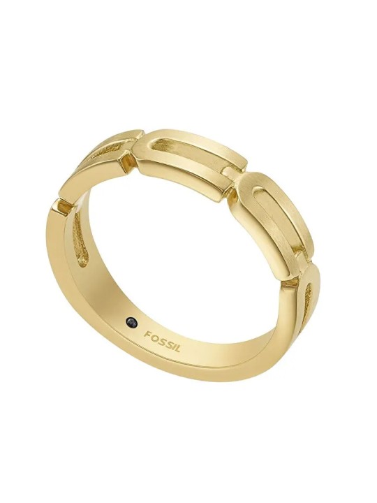 Fossil Elegante anello placcato oro Heritage JF04694710 - Diametro: 49 mm unisex