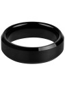 Troli Anello in acciaio nero - Diametro: 65 mm uomo