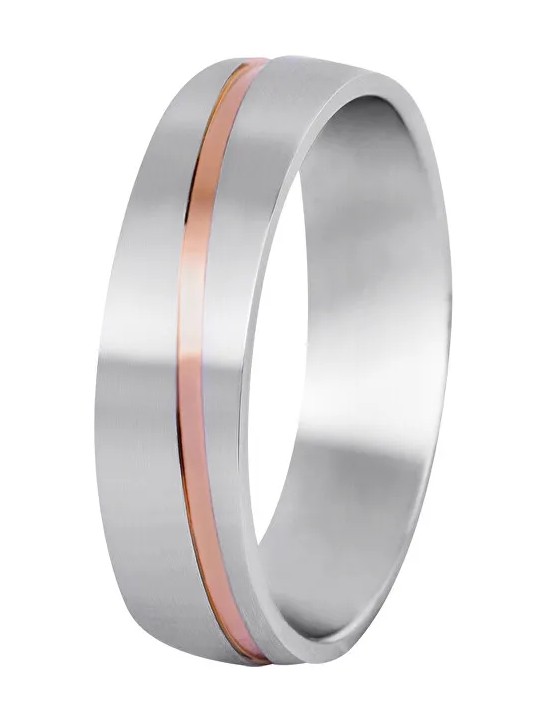 Beneto Exclusive Fede nuziale bicolore da uomo in acciaio SPP07 - Diametro: 68 mm uomo