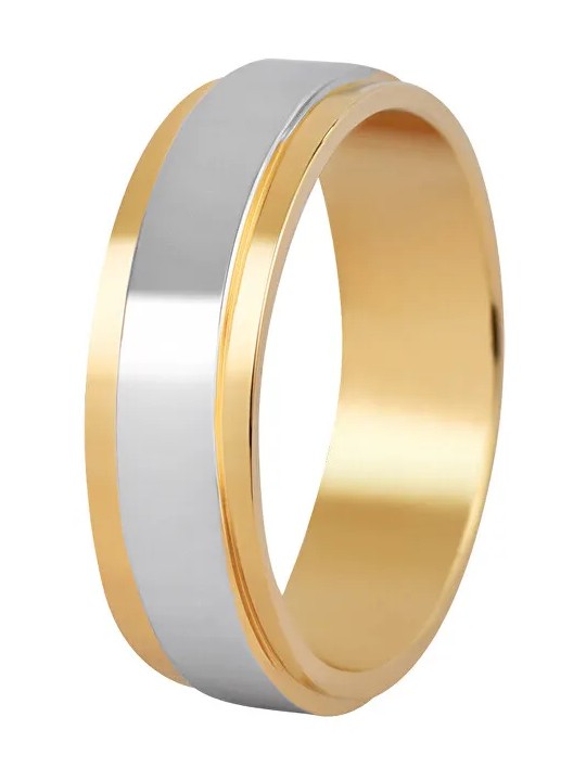 Beneto Exclusive Fede nuziale bicolore da uomo in acciaio SPP05 - Diametro: 72 mm uomo