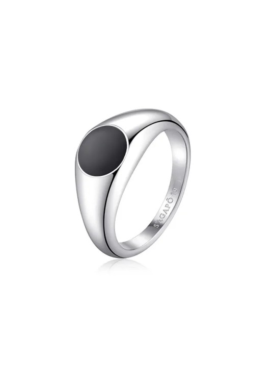 S'Agapõ Anello moderno in acciaio per uomo Ripple SRP36 - Diametro: 59 mm uomo