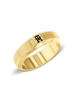 Tommy Hilfiger Anello placcato oro da uomo Modello 2790575 - Diametro: 64 mm uomo