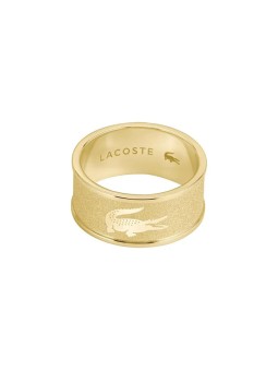 Lacoste Elegante anello placcato oro per uomo Backhand 2040486 - Diametro: 64 mm uomo