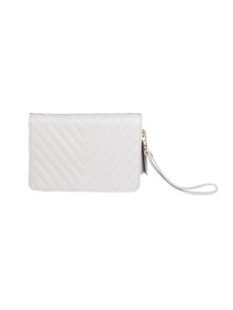 Friedrich Lederwaren Portagioie da viaggio Aurora 27039-1 bianco-grigio unisex
