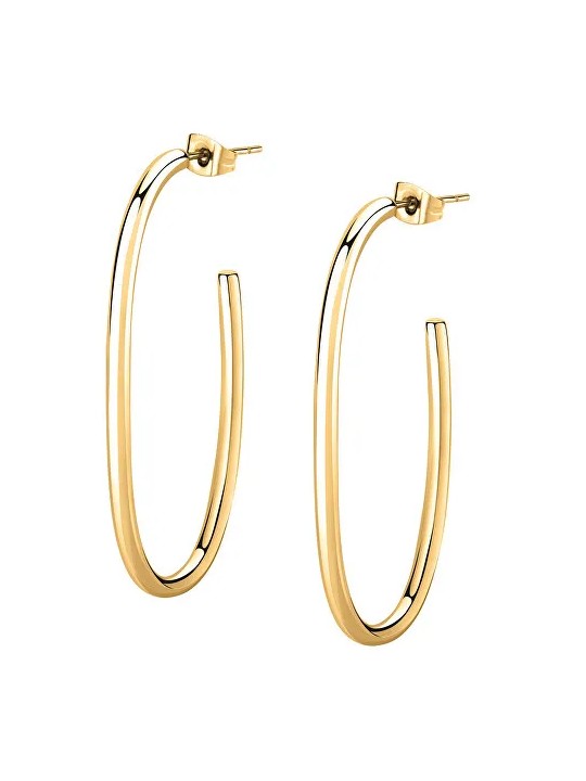 Morellato Eleganti orecchini creoli placcati in oro SAVN04 donna