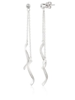 Modesi Orecchini lunghi in argento con zirconi M23053 donna