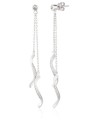 Modesi Orecchini lunghi in argento con zirconi M23053 donna