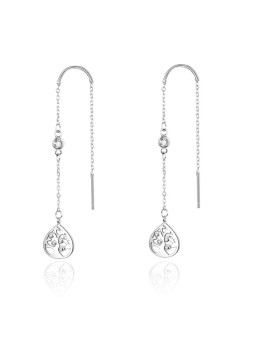 Beneto Orecchini lunghi in argento con zirconi AGUV1967 donna