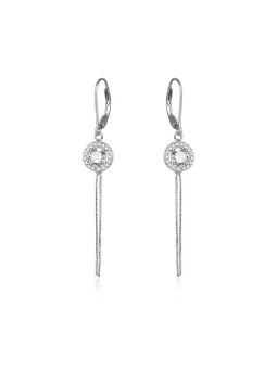 Beneto Orecchini lunghi in argento con zirconi AGUC1977 donna
