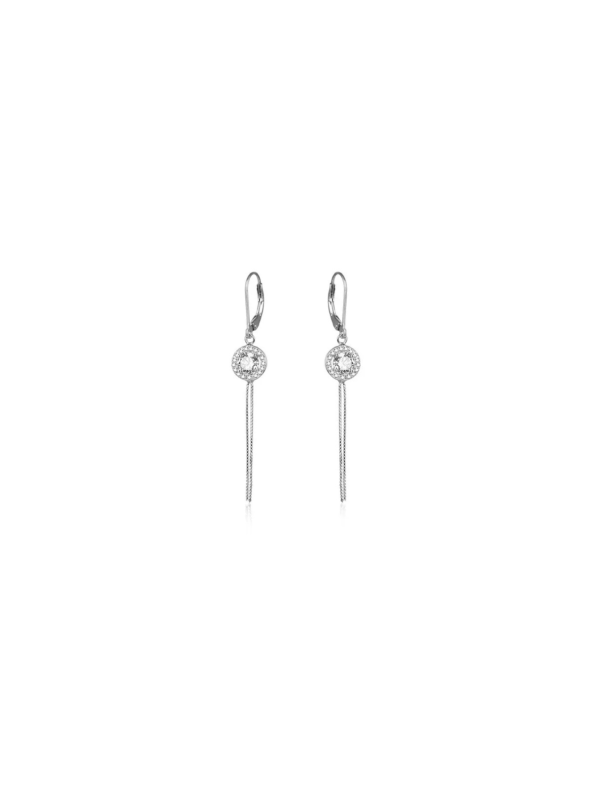 Beneto Orecchini lunghi in argento con zirconi AGUC1977 donna