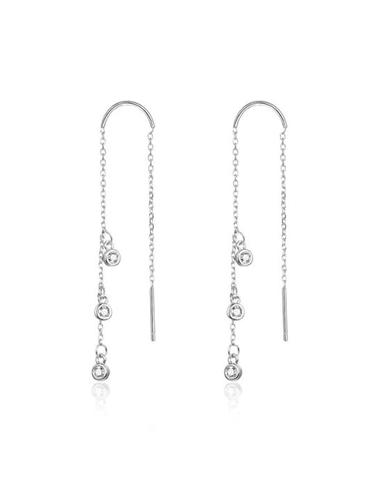 Beneto Orecchini lunghi in argento con zirconi AGUV1979 donna