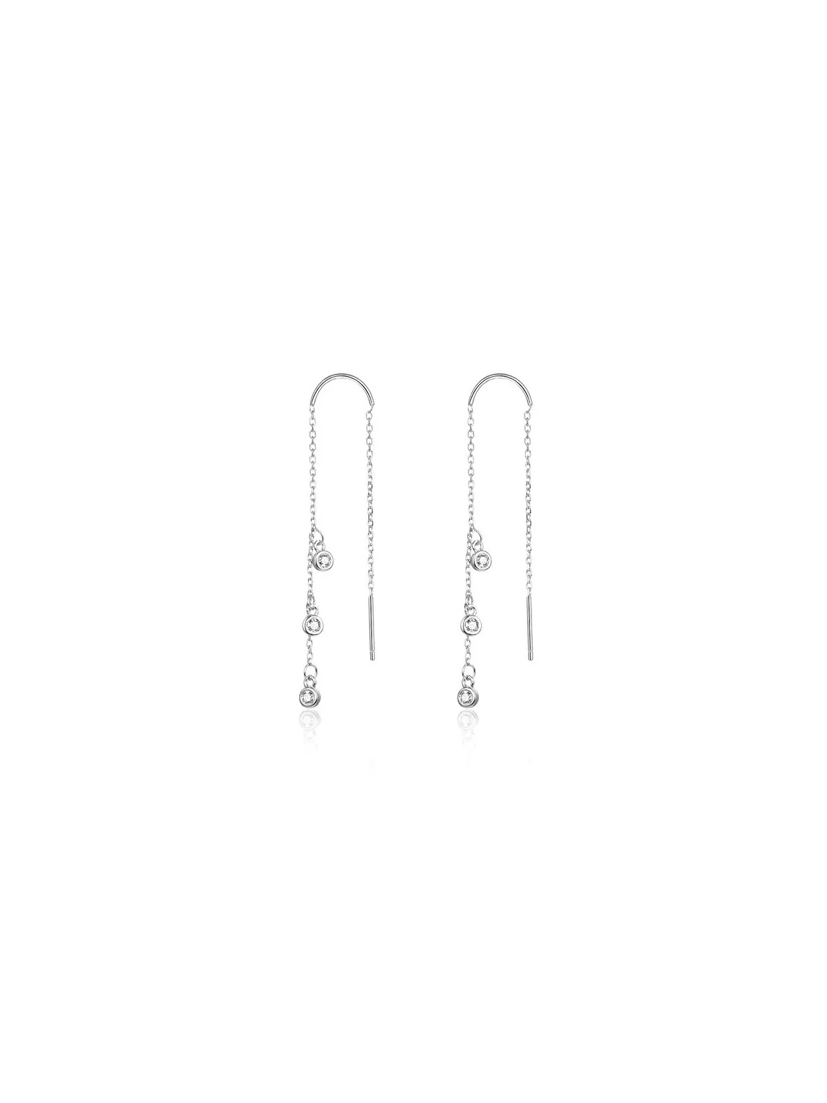 Beneto Orecchini lunghi in argento con zirconi AGUV1979 donna