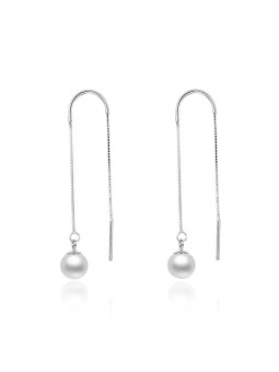 Beneto Orecchini lunghi in argento con perle AGUV1980P donna