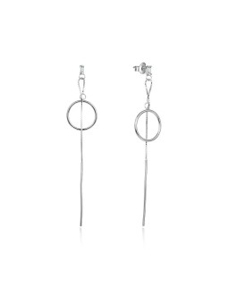 Beneto Orecchini lunghi in argento con zirconi AGUP1981 donna