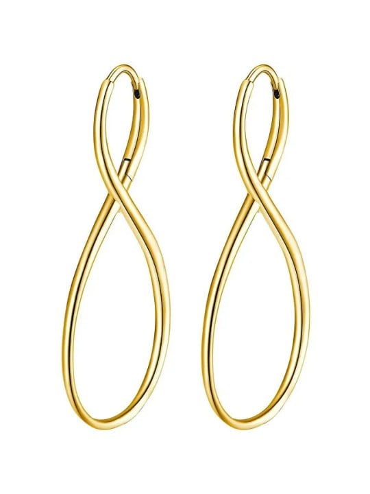 Brosway Orecchini eleganti e nastro infinito placcati in oro BBN28 donna