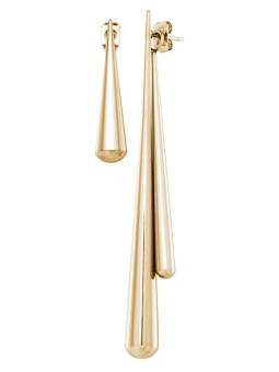 Troli Eleganti orecchini in acciaio placcato oro 3 in 1 donna
