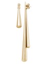 Troli Eleganti orecchini in acciaio placcato oro 3 in 1 donna