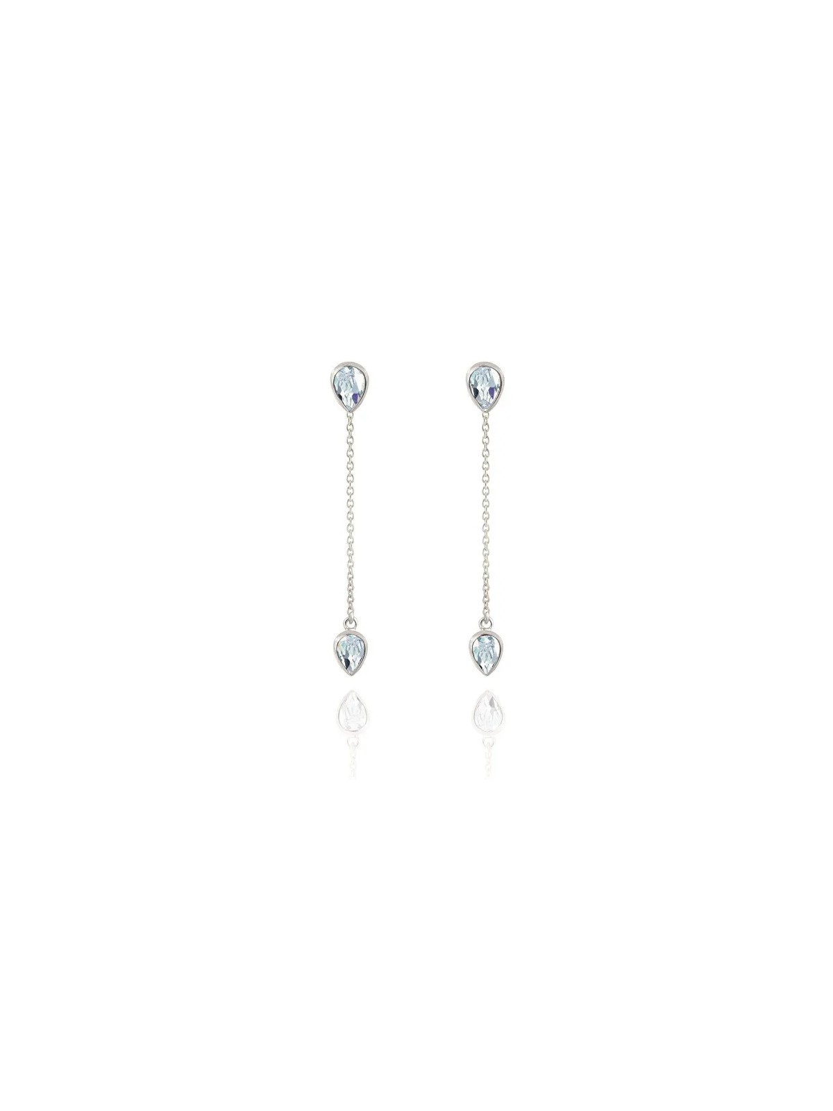 Beneto Exclusive Bellissimi orecchini lunghi in argento con topazio TOPAGUP2719 donna
