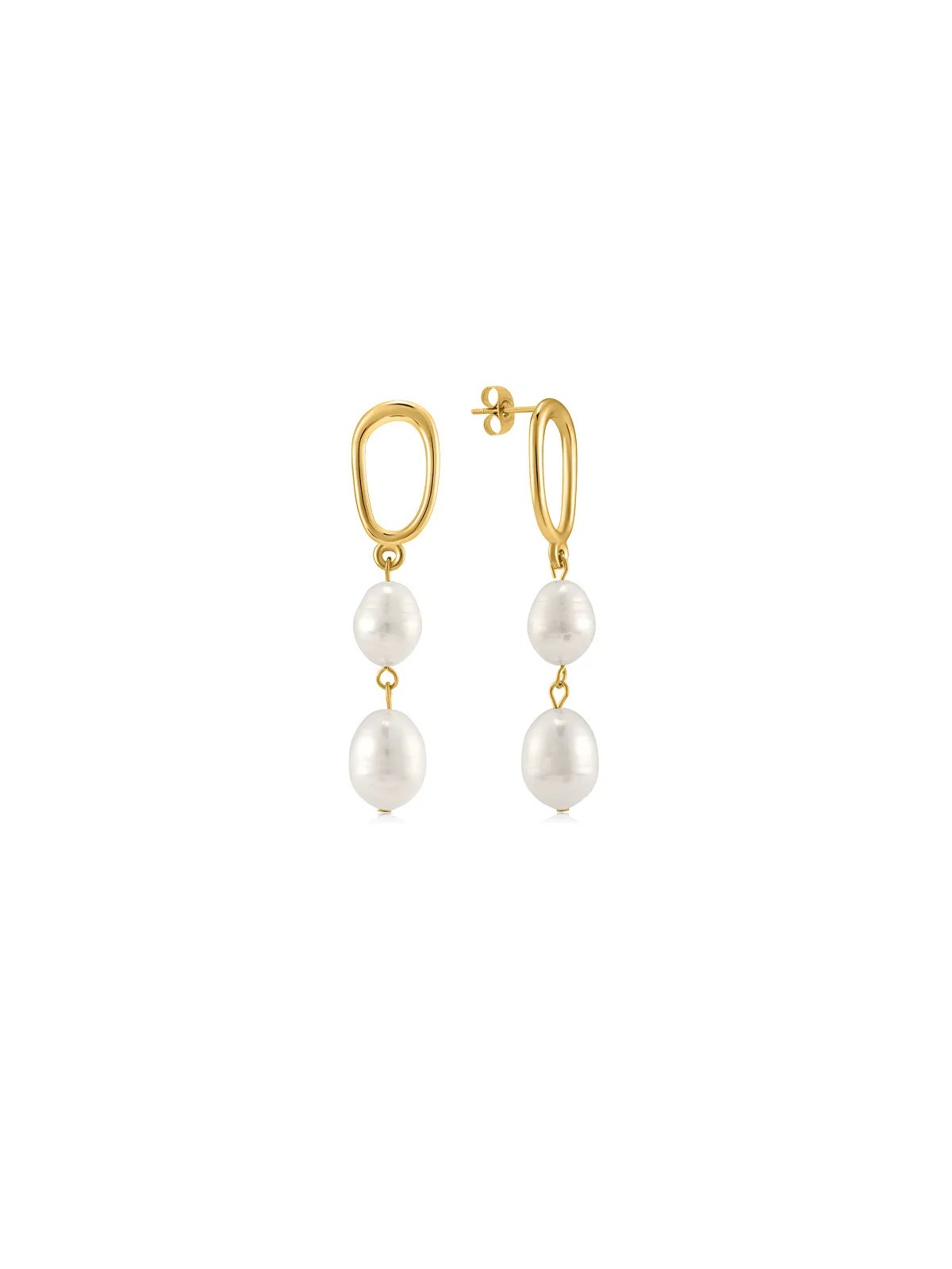 Troli Bellissimi orecchini placcati in oro con perle VAAJDE201462G donna