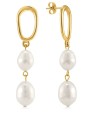 Troli Bellissimi orecchini placcati in oro con perle VAAJDE201462G donna