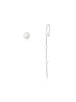 JwL Luxury Pearls Orecchini asimmetrici originali in argento JL0812 donna