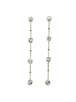 CRYSTalp Orecchini lunghi in acciaio con cristalli 42158.EG donna