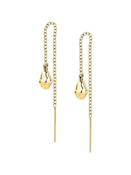 Trussardi Eleganti orecchini lunghi in acciaio placcato oro T-Design TJAXA13 donna