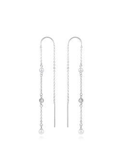 Agato Orecchini lunghi in argento con perle AGUV3458P donna
