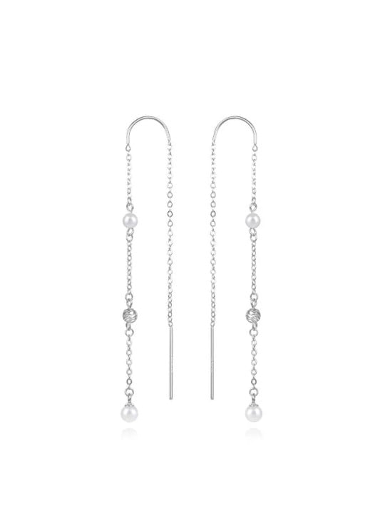 Agato Orecchini lunghi in argento con perle AGUV3458P donna