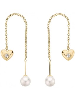 Brosway Orecchini romantici con catena di perle e chakra in conchiglia BHKE187 donna