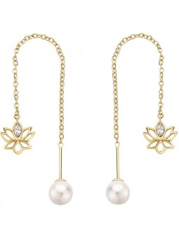 Brosway Bellissimi orecchini a catena con perle e chakra in conchiglia BHKE189 donna