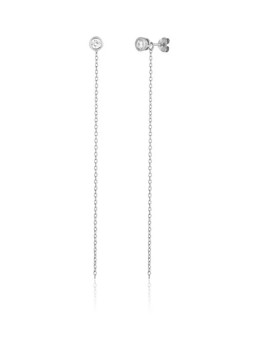 JV Orecchini D lunghi in argento 2 in 1 con zircone SVLE1848X75BI00 donna