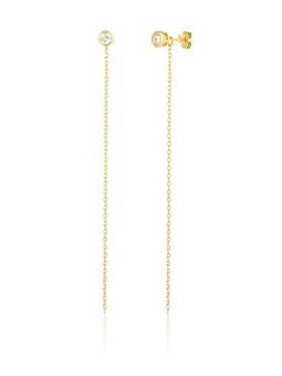 JVD Orecchini lunghi 2 in 1 placcati oro con zirconi SVLE1848X75GO00 donna