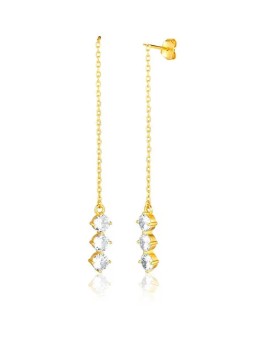 JVD Orecchini unici placcati oro con zirconi SVLE1989XH2GO00 donna